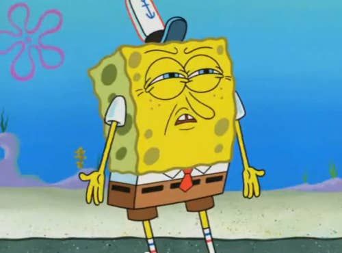 a very funny meme of spongebob, trust me it's hilarious